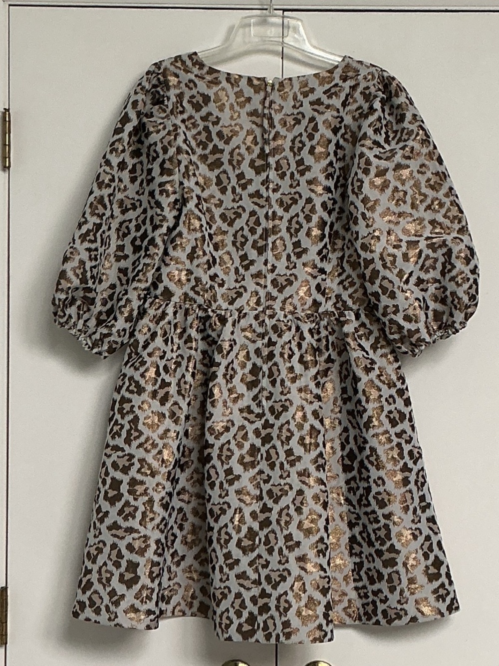 Lilly Pulitzer sz 10 Calyssa Dress Gold Metallic Leopard Jacquard NWT - Picture 3 of 8